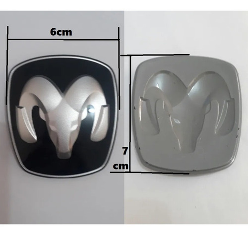 Imagem 1 de 1 de Emblema Grade Dodge Ram Só Á Parte Preta Original