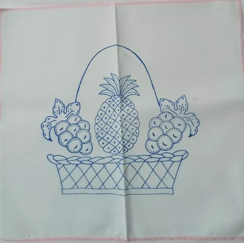 6 Servilletas Para Bordar Muñecas Mexicanas 45x50 Cm