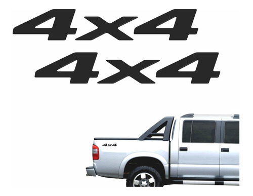 Emblema Adesivo Resinado 4x4 S10 2006 Preto S10r48 Fgc