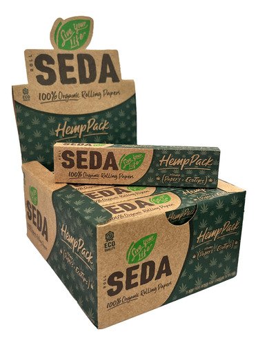 Caixa Seda Zomo 100% Organic Rolling Paper C/25 + Piteiras