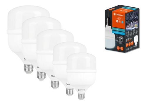 Pack X5 Lampara Led Alta Potencia 20w Galponera High Power