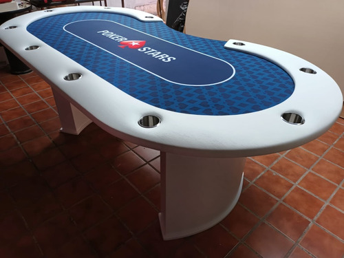 Mesa Poker Stars Azul Con Base Central
