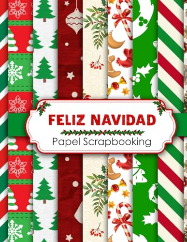 Feliz Navidad Papel Scrapbooking: Papel De Manualidades De D