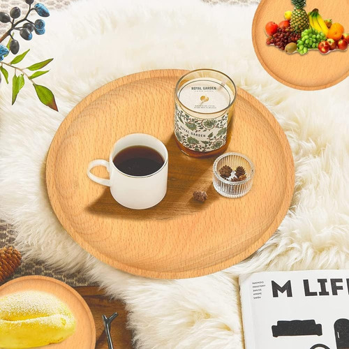 Charolas Bandeja Servicio Multiusos Bambu Portatil Set 3 Pzs