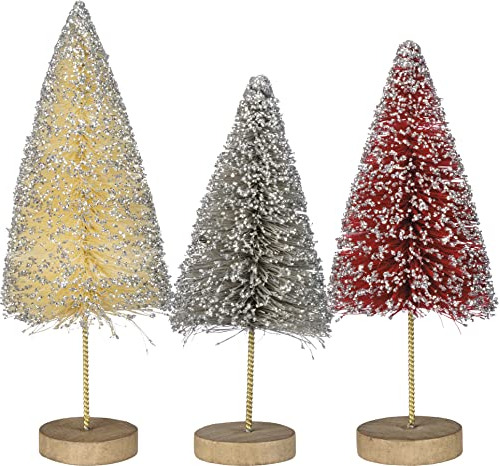 Primitives By Kathy Bristle Glitter Wire Sisal Tree Juego De