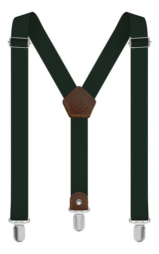 Tirantes Hombre · Con Piel Café · +30 Colores · Grin Accs Color Verde Botella