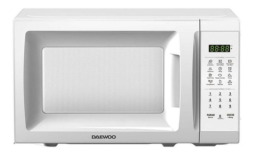 Imagen 1 de 8 de Horno De Microondas Daewoo Mod. Dmdp07s2cw Blanco 0.7 Pies