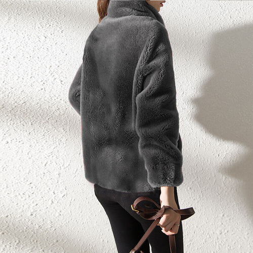 Abrigo De Felpa Grueso De Invierno Para Mujer, Abrigo Polar