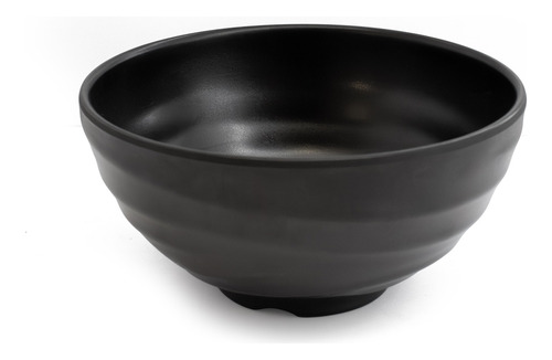 Classic Sushi Bowl Melamina Negra Con Relieve 14 Cm