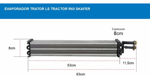 Evaporador Trator Ls Tractor R60 Modelo Original Cobre