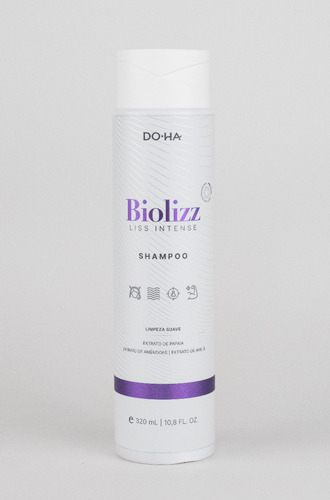 Shampoo Biolizz Liss Intense Doha Efeito Liso Briho Maciez