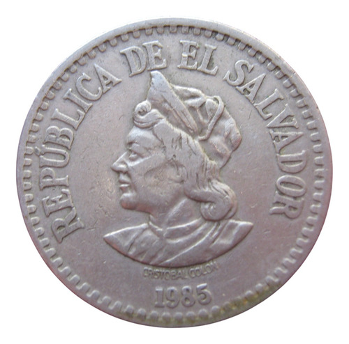 Moneda El Salvador 1 Colon 1985 (Usado)