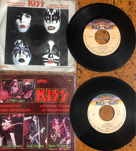 Kiss Dos Acetatos 45 Rpm Dinasty Y  Radioactivo Vinilo