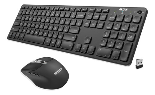 Arteck Combo Teclado Y Mouse Inalámbricos 2.4g Teclado Y Y