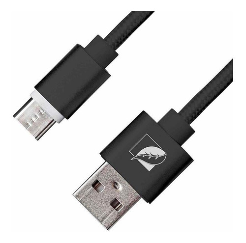 Cable Usb - Tipo C Green Leaf Redondo Agujeta 18-0102 Color Negro