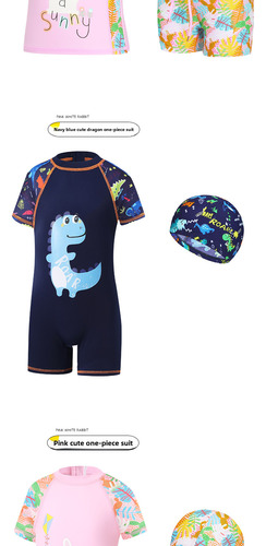 Traje De Baño De Una Sola Pieza Para Niños, Estudiantes, De