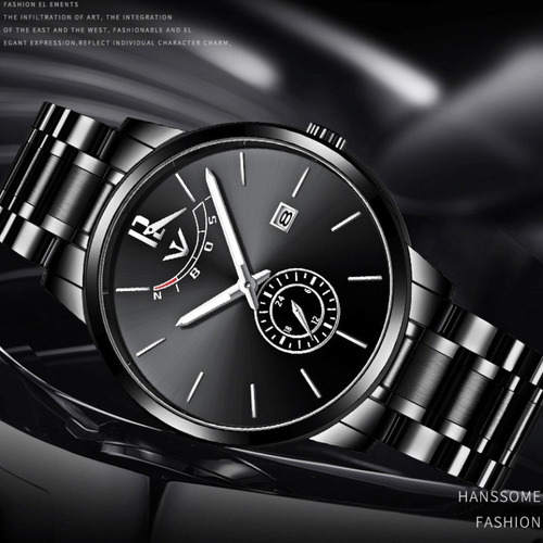 Reloj De Cuarzo Ultradelgado Nibosi Calendar Luminous