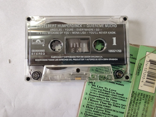 Cassette De Engelbert Humperdinck Quiéreme Mucho (#1817 (Usado)