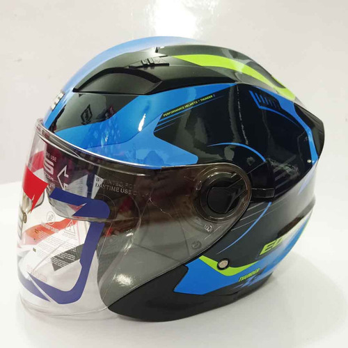 Casco Moto Semi Integral Edge Jaguar Thunder Z Doble Visor 