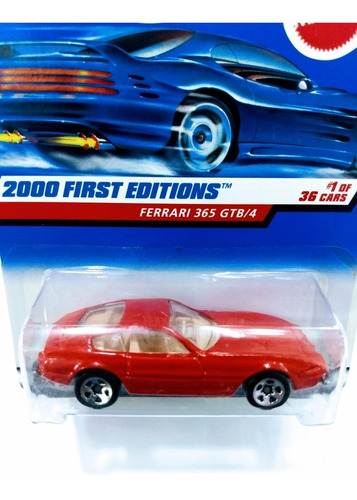 Carrito Hot Wheels Ferrari 365 Gtb/4 Ed 2000 Escala 1:64