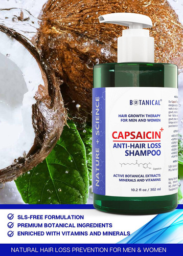 Hair Loss Shampoo Dht Blocker For Hair Growth Capsaicin+ Oil