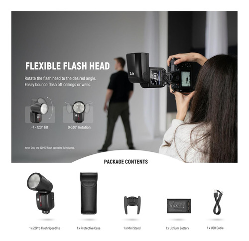 Neewer Z2pro-n 2.4g Ttl Cabeza Redonda Flash Speedlite Con