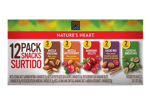 Natures Heart Snack Surtidos 12 Paquetes Saludables