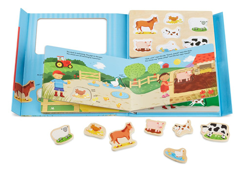 Melissa & Doug Juego De Libro Y Rompecabezas: En La Granja