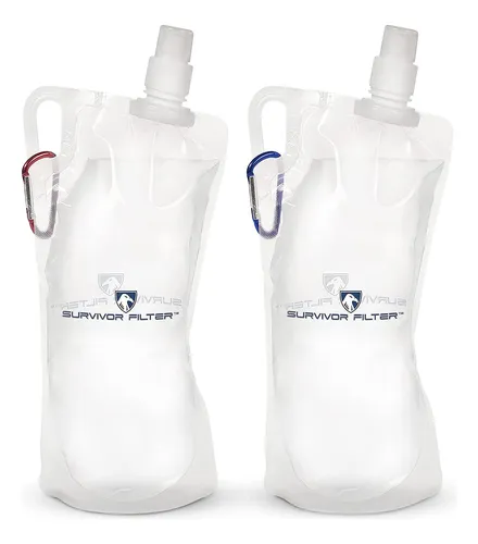 comprar Botellas De Agua Plegables Con Filtro Survivor, Cantimploras