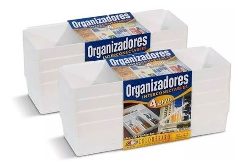 Organizadores Cajon Ropa Interior Medias Colombraro Kit X 8