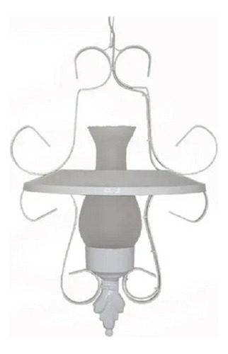 Pendente Luminaria Colonial Lampião Lr2 Preto Ideal Cor Branco 110V/220V