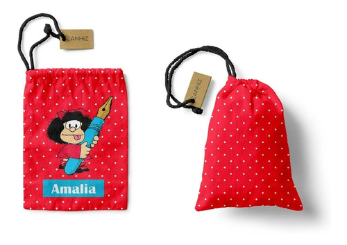 Bolsa Saquito Personalizada Animados S33 35x25 Impermeable