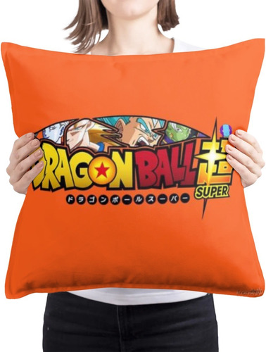 Cojin Decorativo Dragon Ball Super Logo Diseño Almohada