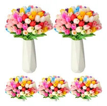 Comprar Lyrow 150 Tulipanes Artificiales De Tacto Real, Tulipanes Ar