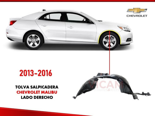 Tolva Lodera De Salp Chevrolet Malibu 2013-2016 Derecho