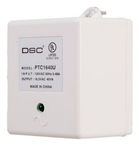 Transformador Dsc Ptc1640u 16vca / 40va Con Fusible Interno