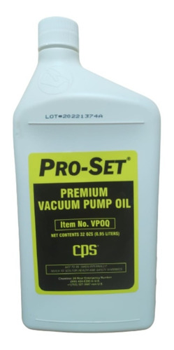 Aceite Para Bomba De Vacío Cps Proset Pack 2und- 0.95lt