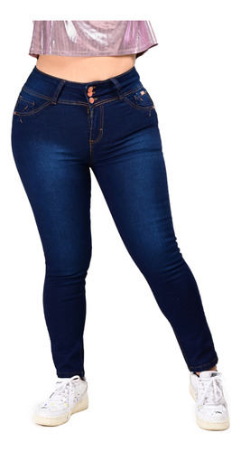 Pantalon Mezclilla Dama Corte Colombiano Talla Extra Es-46