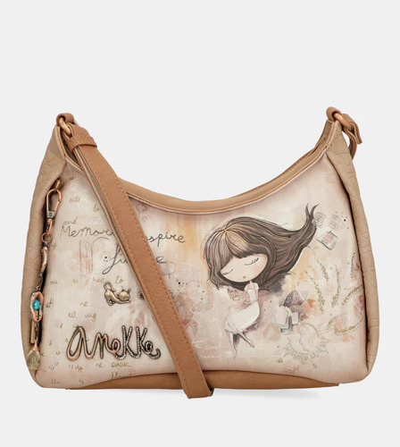 Bolsa Bandolera Anekke Memories Mod. 40803-481 Multicolor Temático Níquel Multicolor
