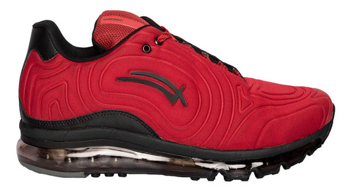 Imagen 1 de 2 de Tenis Deportivo Karosso Grabado Suela De Aire Rojo 7537