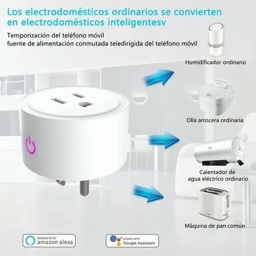 Imagen 5 de 9 de Enchufe Inteligente Wifi Control De Voz Alexa Google Home