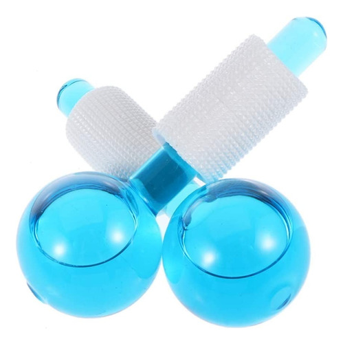Globos De Hielo Para Terapia Fría Crioterapia Facial Esferas Color Azul