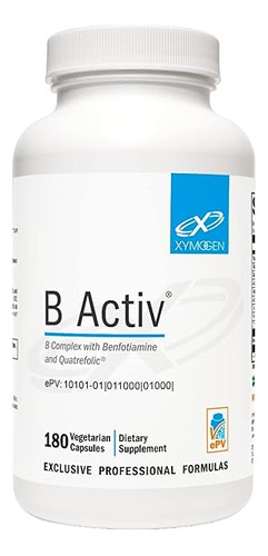 Xymogen B Activ Complejo B 180unids Salud Cardiovascular