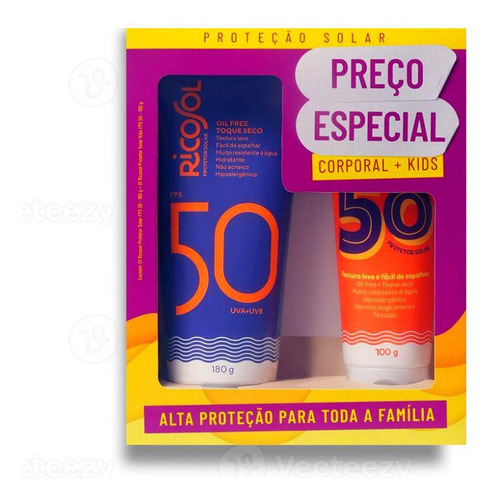 Kit Preço Especial Protetor Solar 50 + Protetor Solar Kids