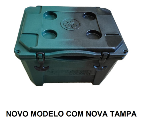 Caixa Térmica Cooler 30 Litros Verde Com Preto Brudden