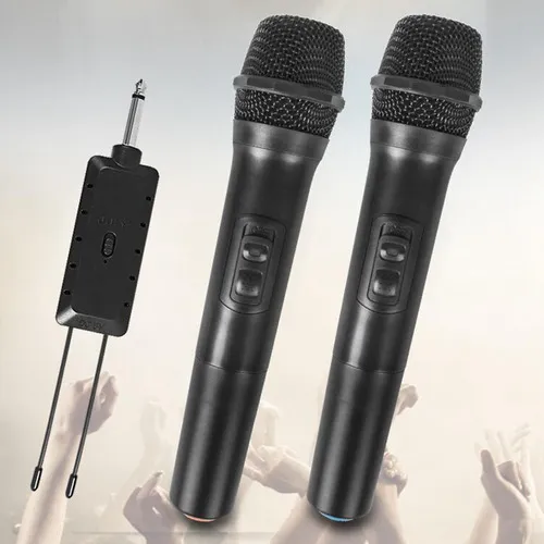 2x Sistema De Micrófono Inalámbrico De Mano Para Karaoke