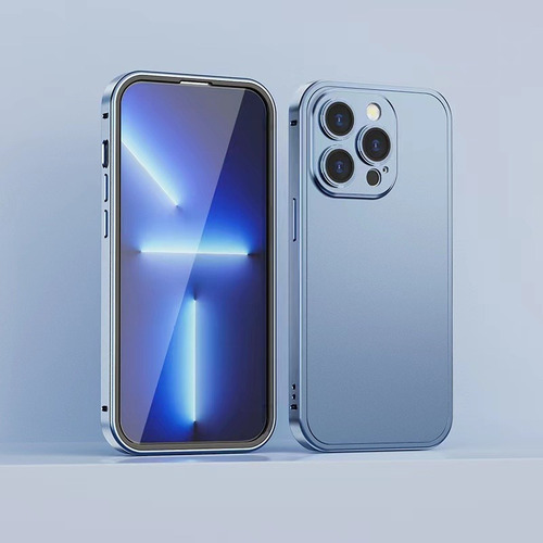 Funda De Teléfono Con Marco Metálico For iPhone, Uso Rudo
