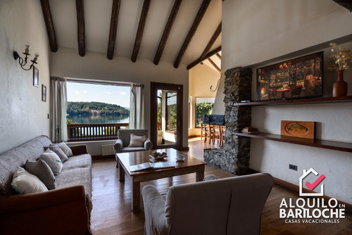 Imagen 3 de 15 de Alquiler Casa En Bariloche Con Costa De Lago Nahuel Huapi. 8 Pax. Km12. 392.