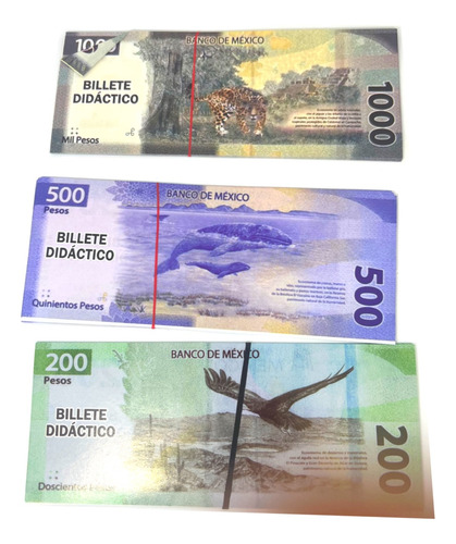 Billetes Mexicanos Didácticos Alta Denominación 420 Billetes