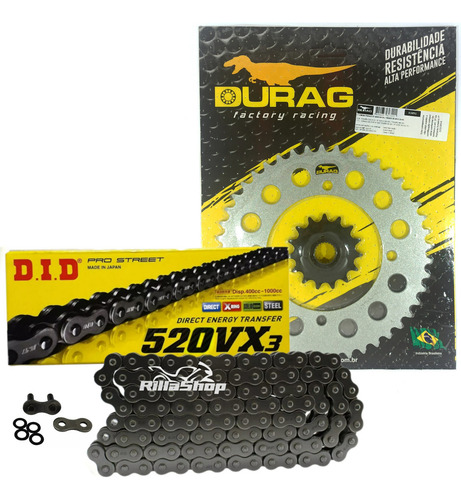 Kit Relação Did 520 Vx3 106l Durag 45/15 Xt600e Ténéré 90/04